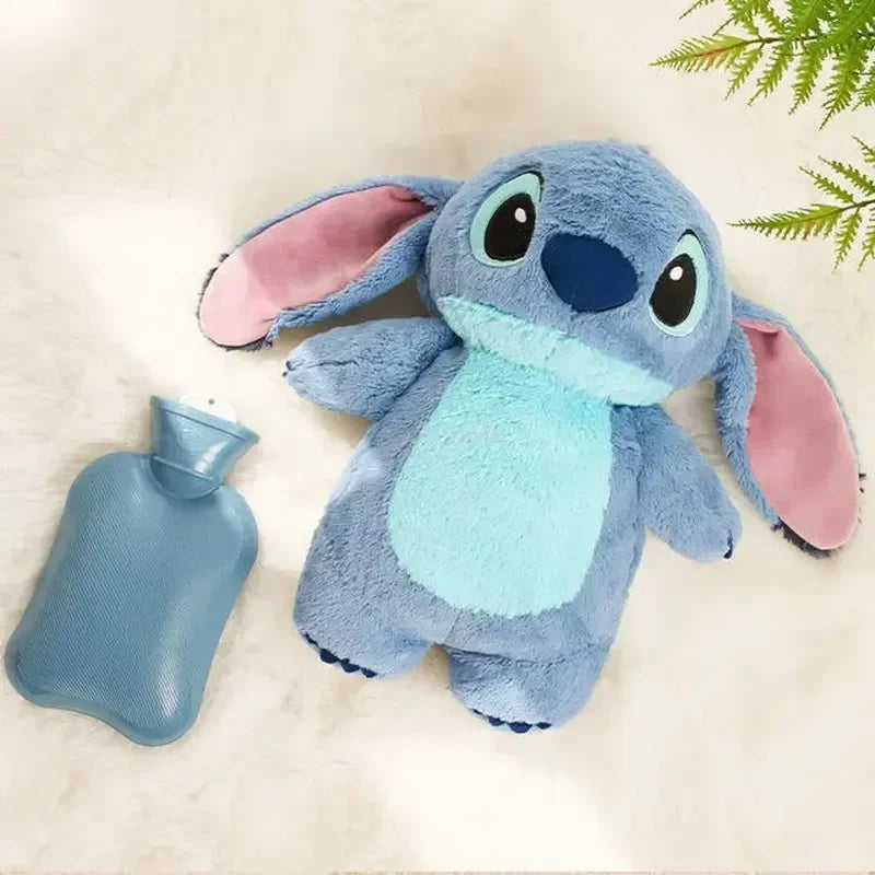 Stitch Anime Winter Extra große Plüsch-Wärmflasche für Damen, Zuhause, Wasserfüllung, Handwärmer, Urlaubsgeschenk für Freundin
