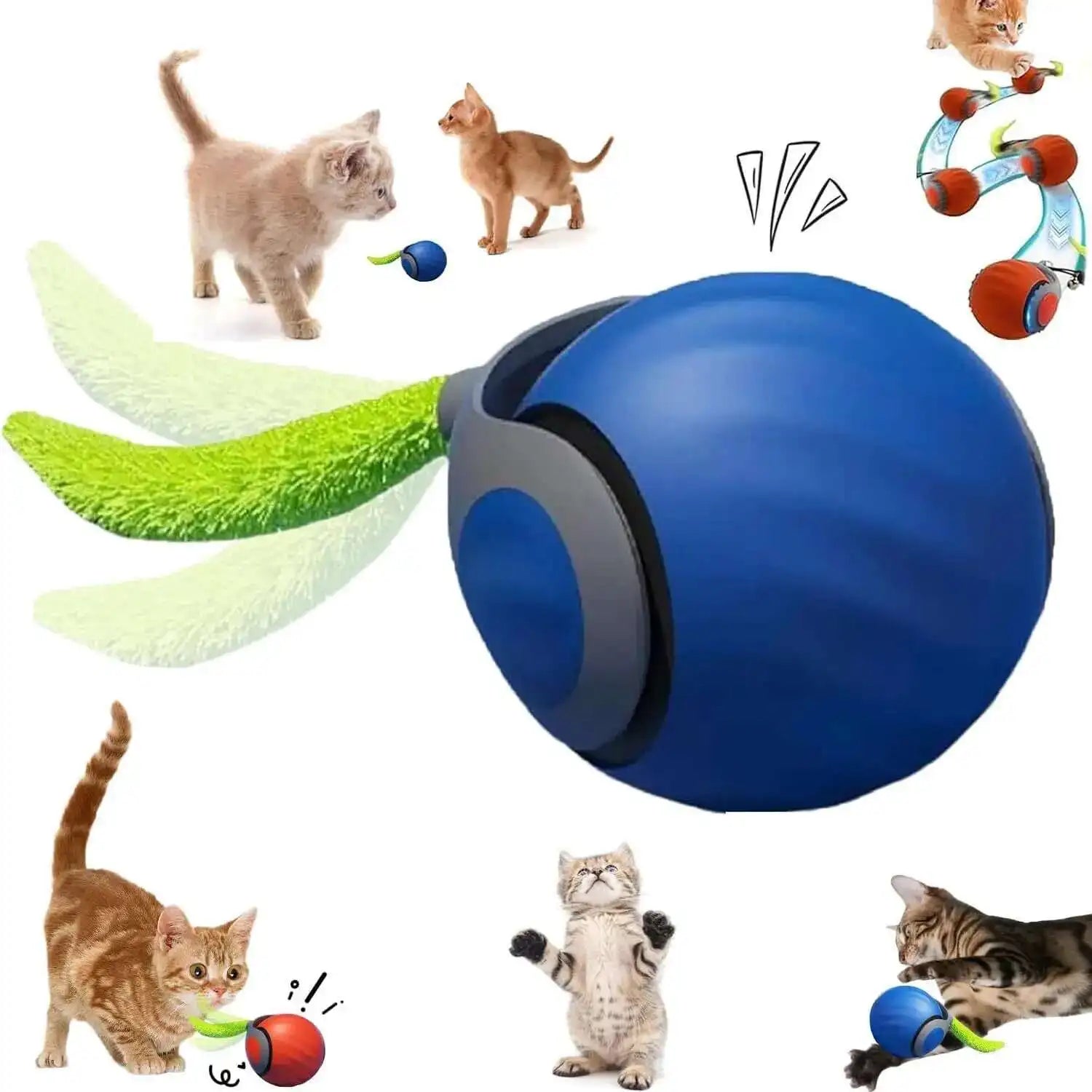 Verkauf Speedy Tail 2,0 Katze Spielzeug Interaktive Katze Spielzeug Ball mit Schwanz Auto Smart Rolling Ball Spielzeug für Katze Haustier Training Imitieren Maus