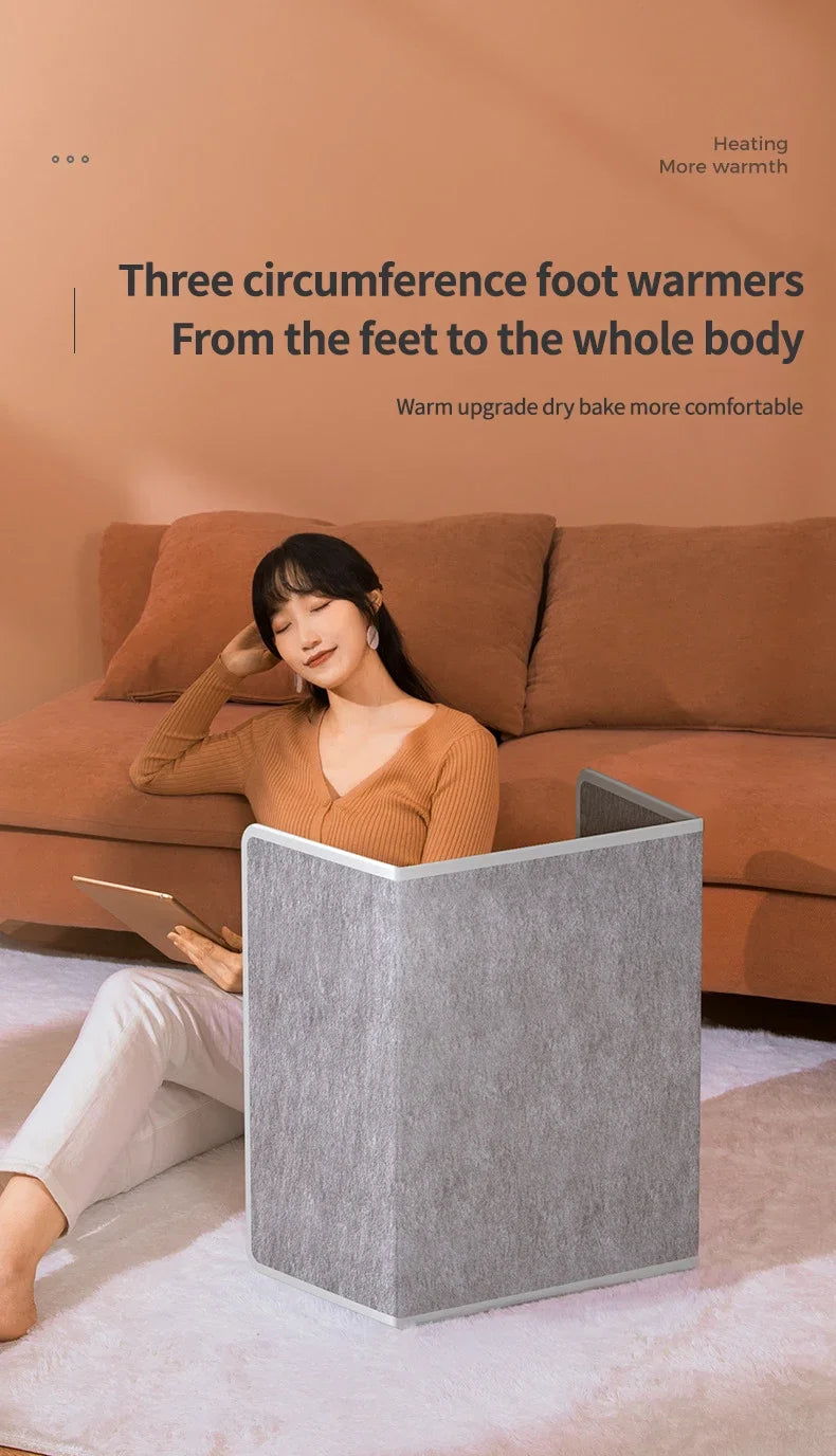 Tragbare Raumheizungen, faltbare Fußwärmer für Büros und Häuser, Tischbeine und Füße, mit Thermostat und Timer
