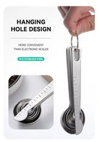 Messlöffel aus Edelstahl, 4/6/7/8-teiliges Set mit Skala, Messlineal, Löffel, Küche, Kaffee, Backen, Messwerkzeug-Set