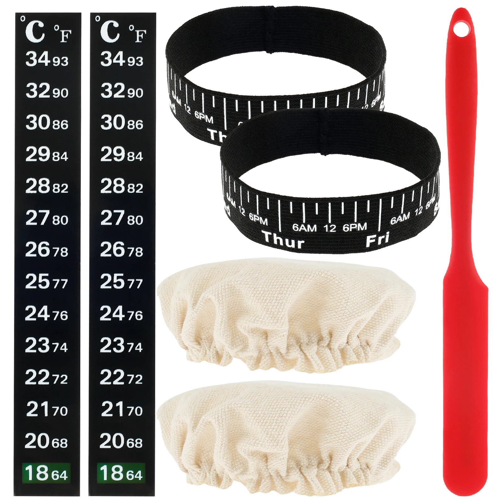 900 ml Sauerteig-Starterglas-Set, klares Glas, hitzebeständig, Sauerteig-Starterbehälter, Backen, Gärglas, Lebensmittelaufbewahrung