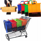 4 teile/satz faltbare Wagen Trolley Supermarkt Einkaufstaschen wieder verwendbare umwelt freundliche Lebensmittel geschäft Handtasche Vlies Einkaufstasche