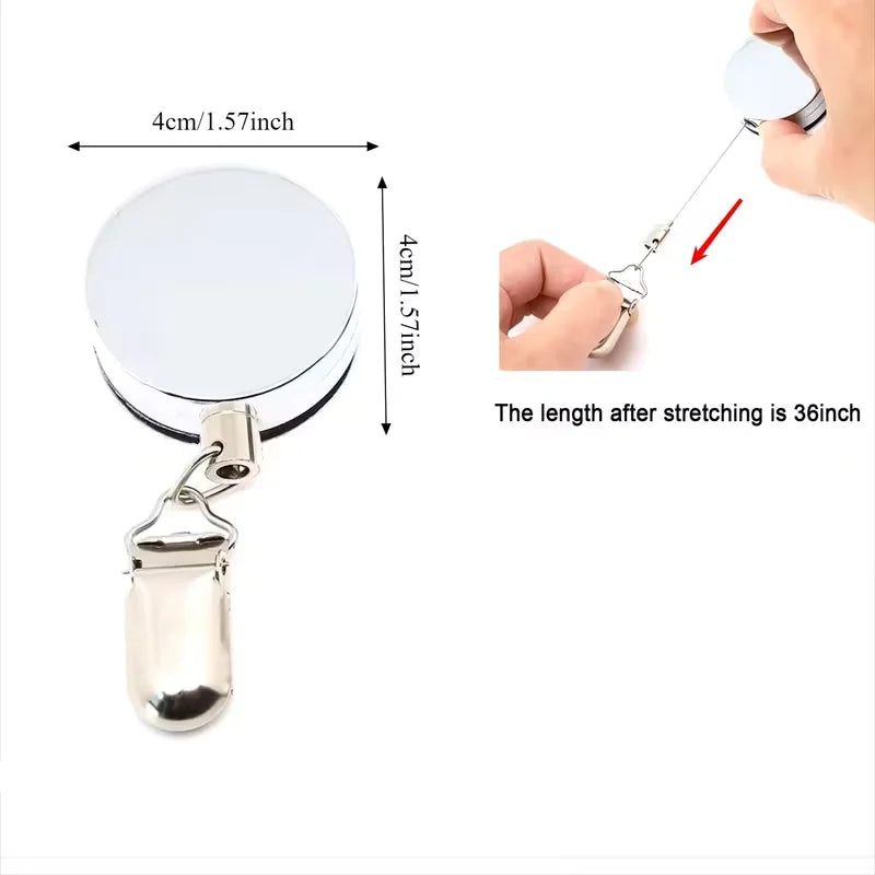 Automatischer, einziehbarer Handtuchhaken zur Wandmontage mit Edelstahlseil und starker Klemme