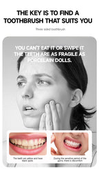 3D-Handzahnbürste Dreiseitige U-förmige weiche Zahnbürste für die umfassende Mundreinigung für Erwachsene (Farbe zufällig)