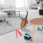 Katzenspielzeug für Katzen im Innenbereich, interaktives Katzenspielzeug, Radtrainer, neues Katzenlaufband für den Innenbereich, einstellbare Geschwindigkeit, simuliertes Jagdspielzeug