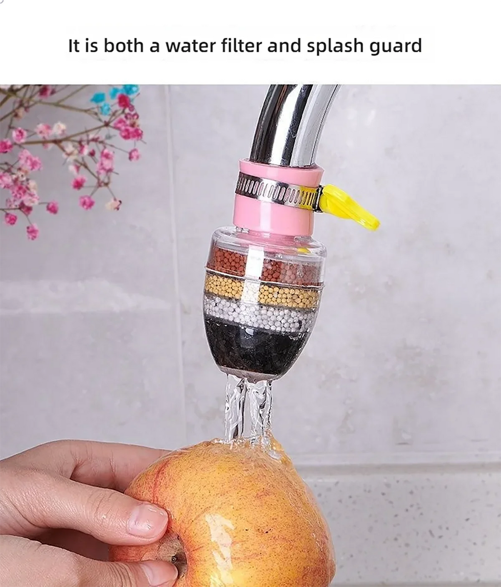 6-lagiger Wasserhahn-Wasserfilter, Wasserhahn-Reiniger 360 °   Drehbare Kokosnusskohle-Düse für Wasserhahn, Küche, Haushaltswasserfilter