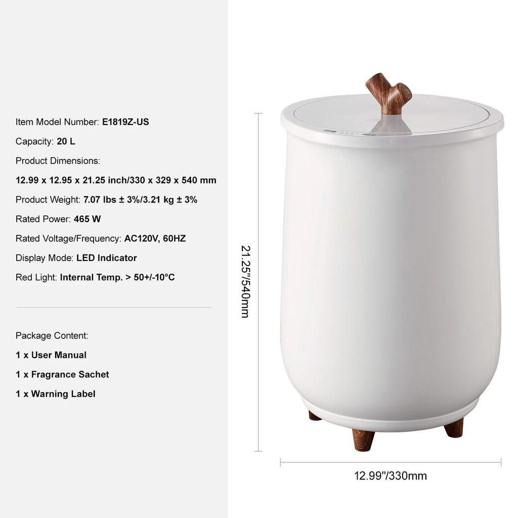 SucceBuy Handtuchwärmer, 20 l, großer Handtuchwärmer, Eimer mit LED-Bildschirm, automatische Abschaltung, Kindersicherung, 4-stufige Wärmezeit einstellbar