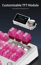 AJAZZ MK87 Drahtlose mechanische Tastatur 75 % Tri-Mode RGB PBT Tastenkappen Hot-Swap-Gaming-Tastaturdichtung 10000 mAh für Gamer PC/Mac