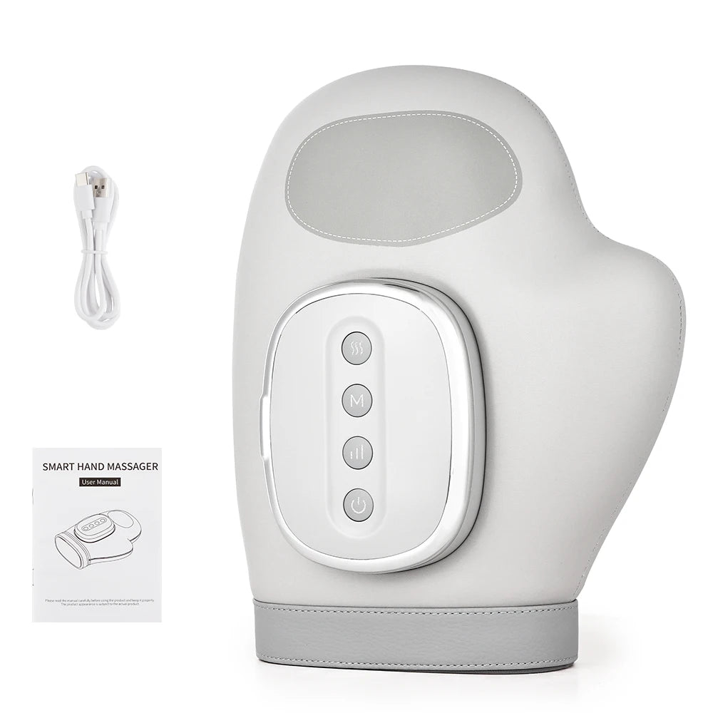 Elektrischer Handmassager mit Luftkompression – 5 Stufen, Wärmefunktion, Vibration, CE