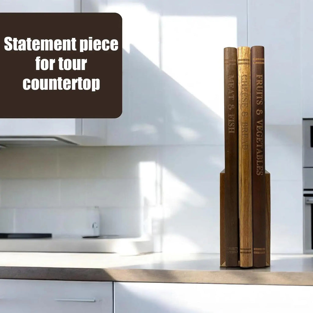 Schneidebretter für die Küche, 3-teilig, buchförmige, verdickte Schneidebretter für die Küche zum Schneiden von Fleisch, Obst, Gemüse, Käse, Zuhause