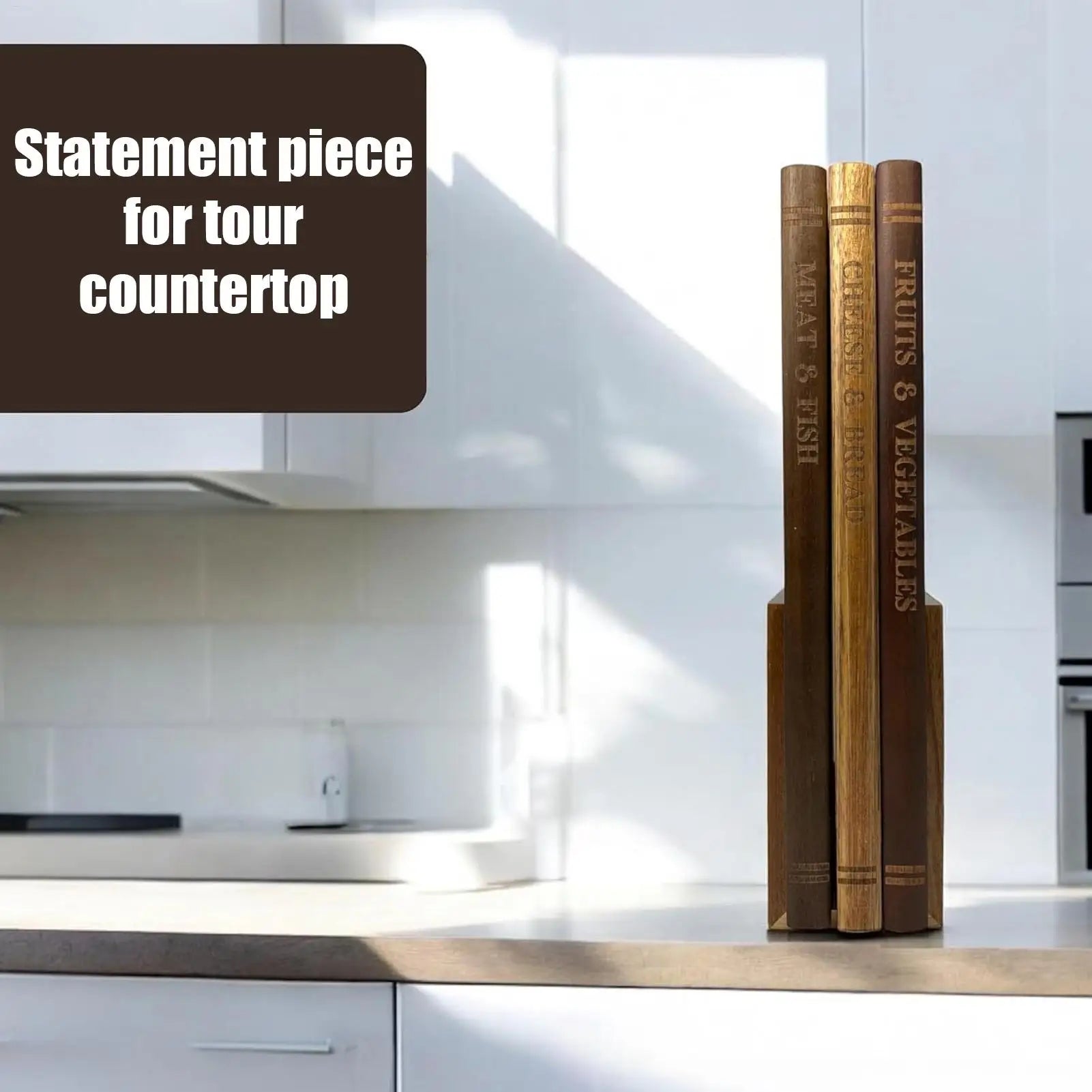 Schneidebretter für die Küche, 3-teilig, buchförmige, verdickte Schneidebretter für die Küche zum Schneiden von Fleisch, Obst, Gemüse, Käse, Zuhause