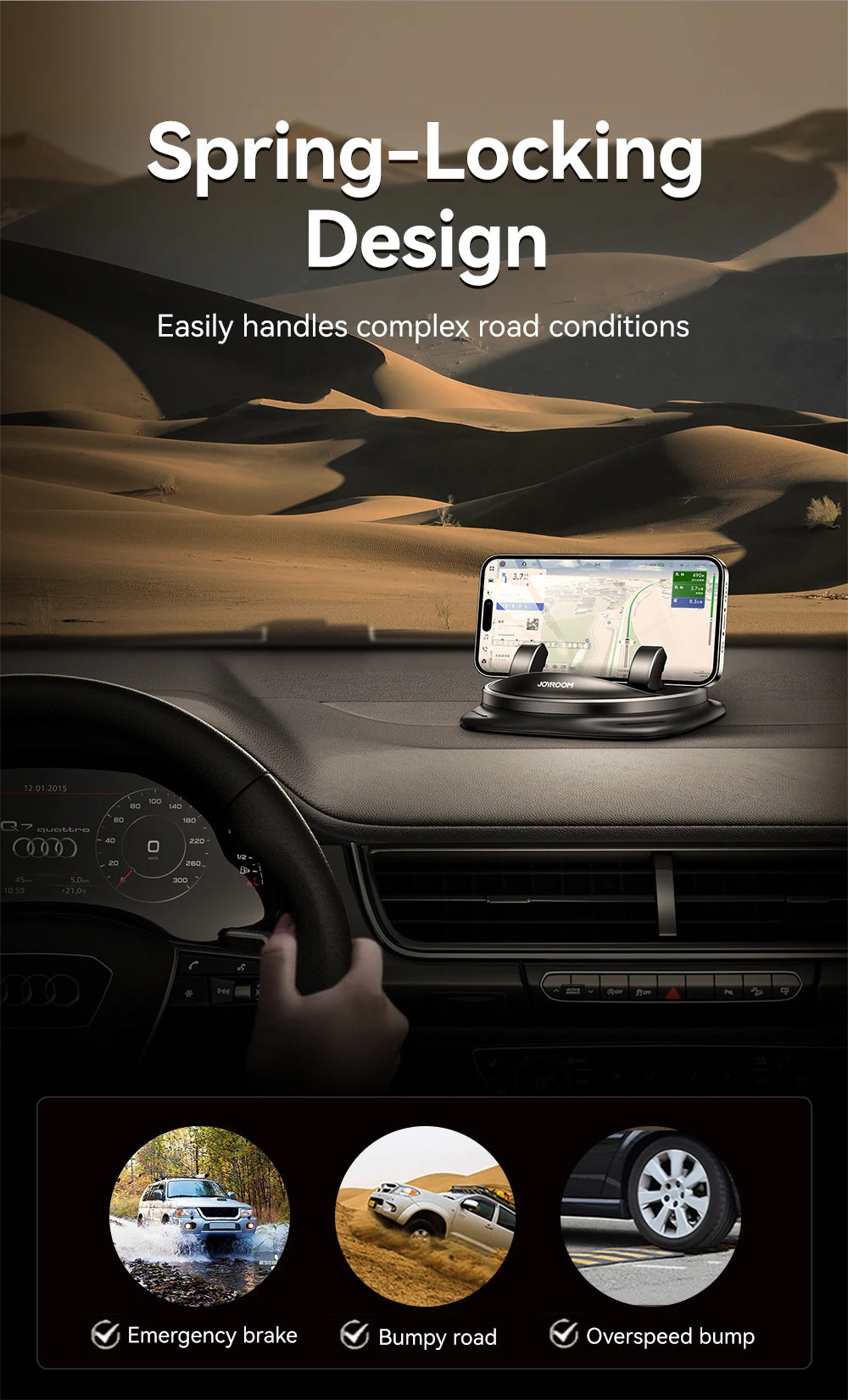 Joyroom Universal Autotelefon halter 360 ° Drehung Silikon Armaturen brett Telefon halterung Einhand bedienung Telefon halter für den Auto gebrauch