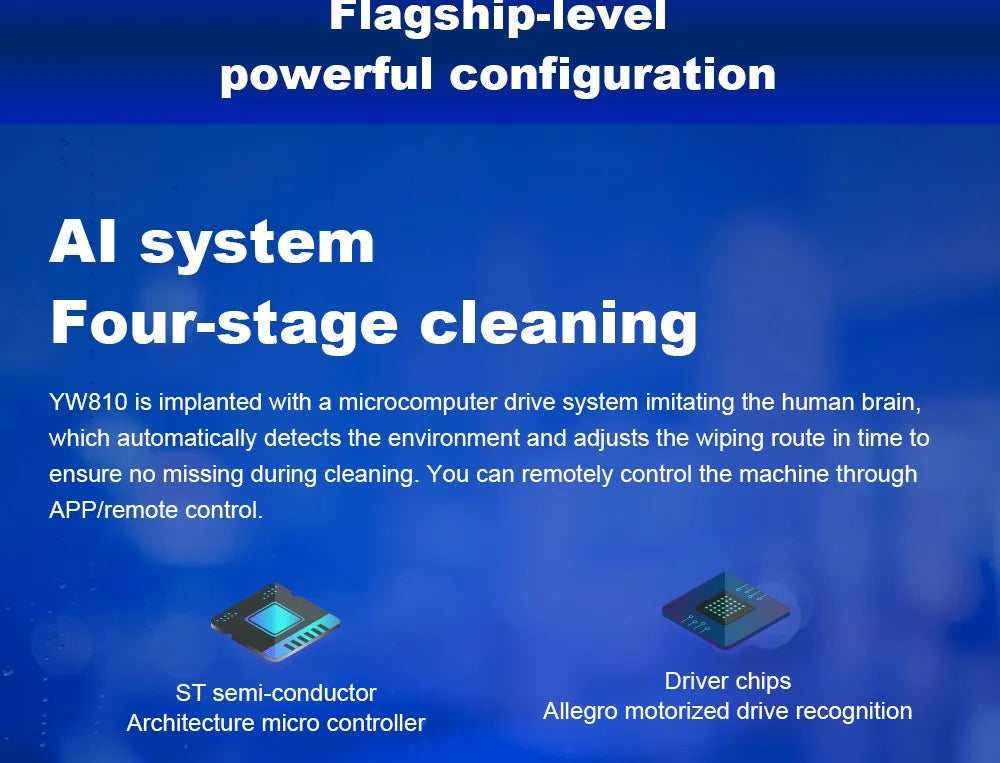 Liectroux Yw810 Roboter-Fensterreiniger, trockenes und nasses Wischen, Ai Route, bürstenloser Motor, Lüfter-App und Fernbedienung