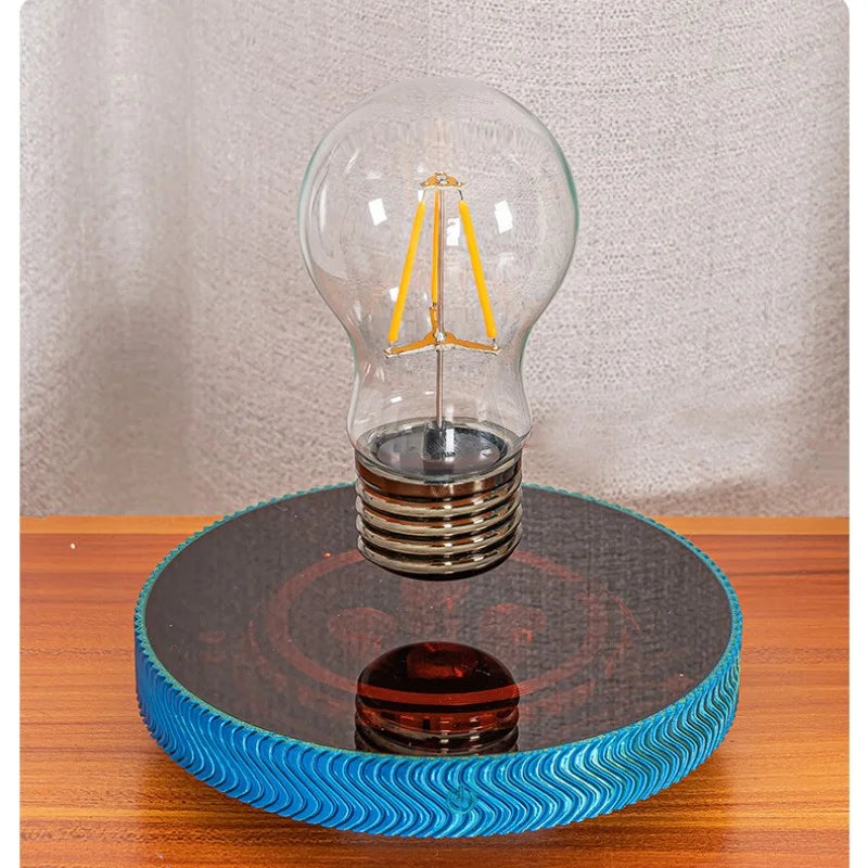 Magnetische schwebende Glühbirne, Saturn-Mondlampe, schwebende rotierende Tischlampe, kreative Büro- und Heimdekoration, einzigartige Geschenke
