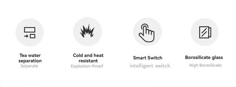 Magnetische Glas Teekanne mit Aufguss Tee kessel Hersteller Aufguss Krug Tee geschirr Küche Essbar Home Tee Kit Glas Teekanne Samowar