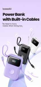 Toocki PowerBank 10000 mAh Tragbare PD 22,5 W Schnelllade-Powerbank für iPhone 16 15 14 13 12 Apple Watch Mobile Externer Akku