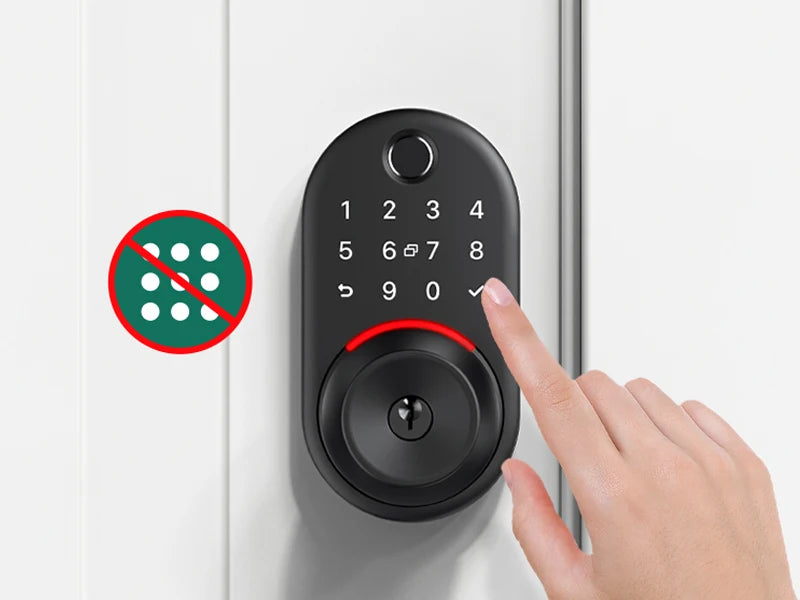 Intelligentes Tastatur-Türschloss mit Knopf, Yamiry-Digitalschloss mit schlüssellosem Zugang und Griff, elektronischer Fingerabdruckknopf für die Haustür, Gen