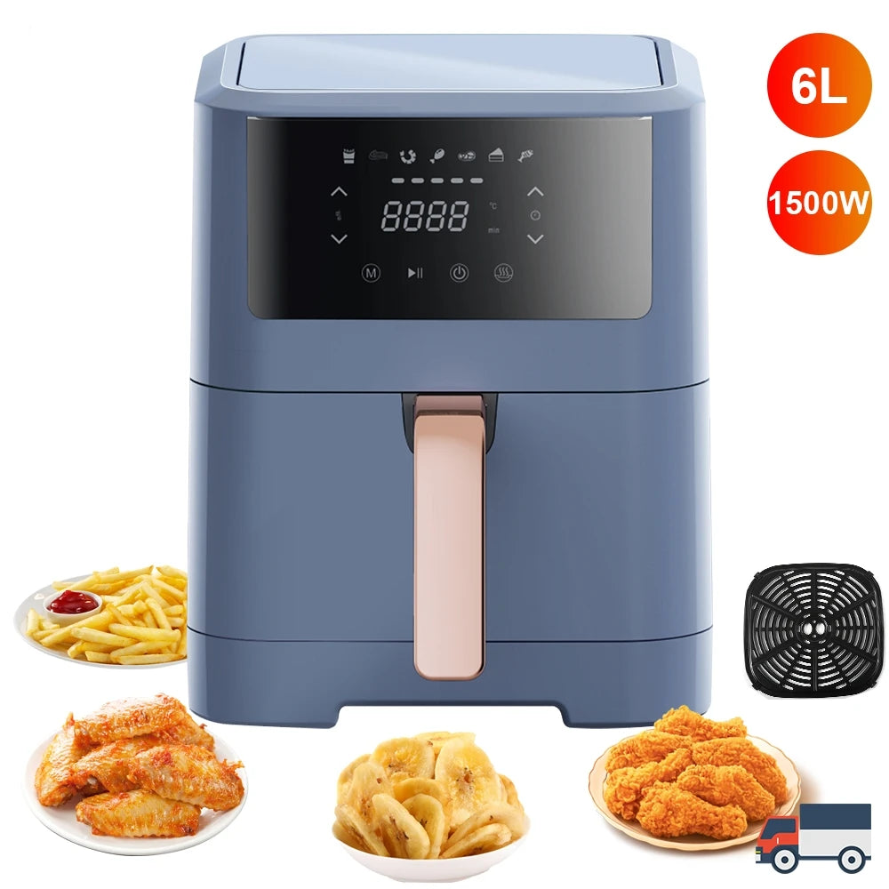 6L/9L Elektrische Luftfritteuse EU Stecker 1500/2400W Smart Multi-funktion Heißer Konvektion Ofen Fritteuse ohne Öl
