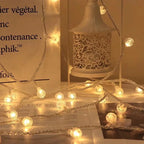 1,5/3M Weihnachtsbeleuchtung Schneeflocke Lichterketten Lichterkette Wasserdichte Sternkugel LED Lampe für Zuhause Weihnachtsbaum Garten Dekor