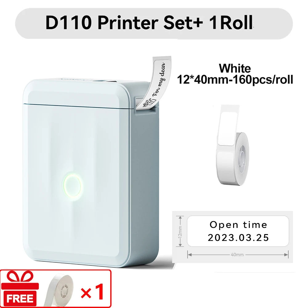 Niimbot D110 Mini Handlicher Thermodrucker Kabellose Etikettenmaschine