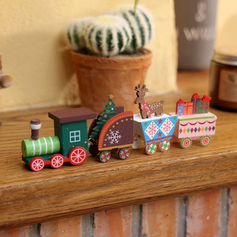 Weihnachten Zug für Weihnachtsbaum Dekoration Holz Zug Ornament Weihnachten Party Weihnachten Dekorative Zug Neujahr Dekor navidad