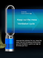 42-Zoll-220-V-Lüfter ohne Flügel, Dual-Purpose-Kühlung und Heizung, leise Heizung für zu Hause, schnelle Luftzirkulation und Reinigungsturm