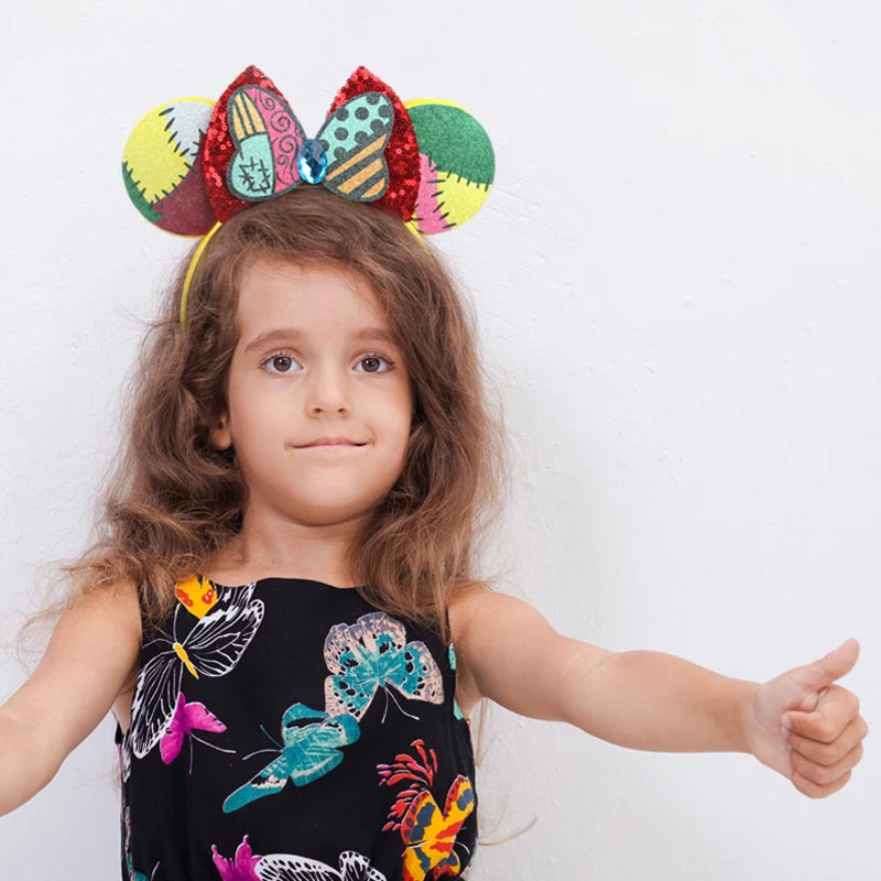 Prinzessin Haarreif mit Pailletten-Bogen – Disney-Motive, Halloween & Party | Damen & Kinder