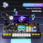 CONUSEA Kinder DJ-Mixer Controller – Bluetooth, Mikrofon, LED-Beleuchtung, Lernspielzeug | CE-Zertifiziert