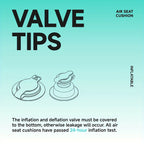 Airbag-Reisekissen, leichtes, atmungsaktives Reisesitzkissen, hoher Rückpralldruck, tragbares 3D-Luftzellen-Sitzkissen-Dekor