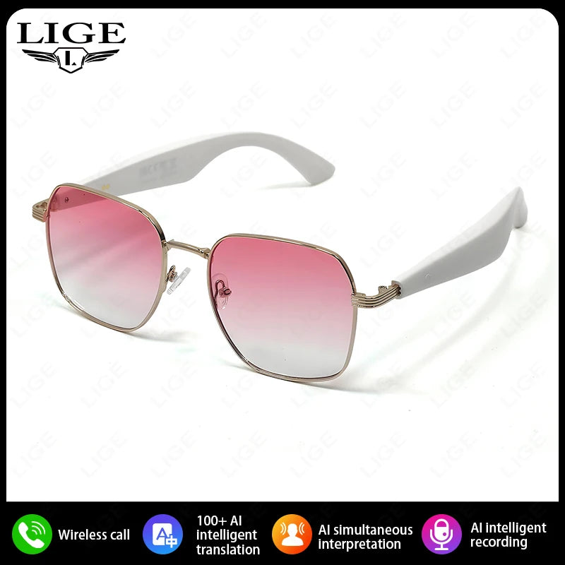 GY200 Smart Glasses 100+ Online-Sprache AI Automatische Dialogübersetzung Bluetooth-Brille mit Lautsprecher Sport UV-Schutz
