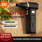 Xiaomi 400000 U/min Violent Fan Leistungsstarkes elektrisches Gebläse Tragbarer Staubreiniger Typ C Aufladung 53 m/s Bürstenloser Turbo-Jet-Lüftergebläse