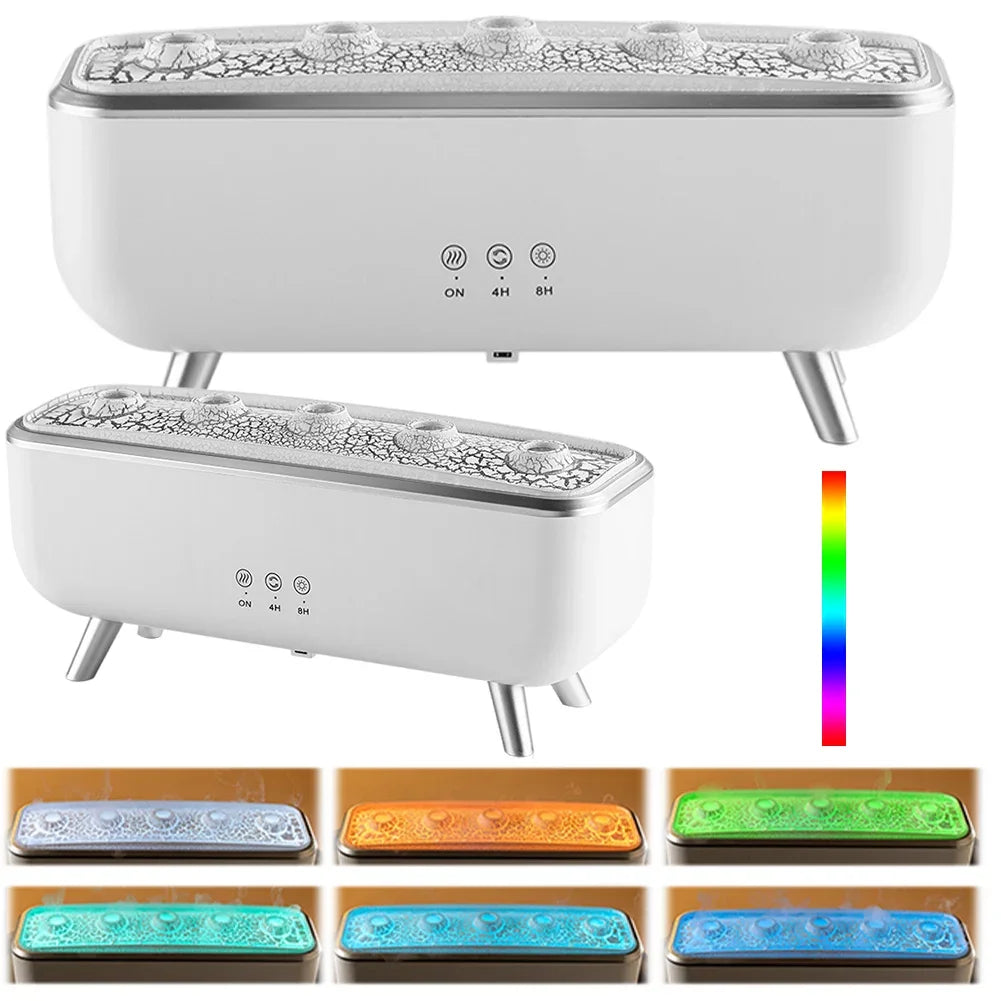 300 ml dynamischer tanzender Quallen-Luftbefeuchter, 5 Düsen, bunte Beleuchtung, Aromatherapie-Diffusor, 2 Nebelmodi für das Heimbüro