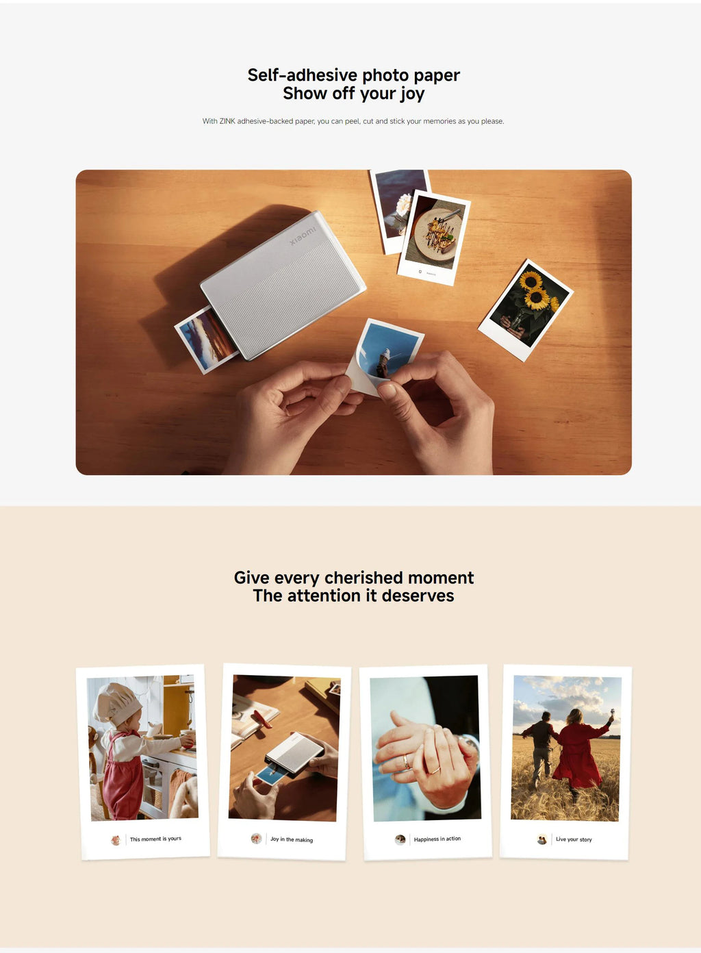 Globale Version Xiaomi Mi Tragbarer Fotodrucker Bluetooth 5.0 BLE ZINK Tintenlose Technologie AR-Videodruck Unterstützung Mi Home APP