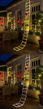 LED Weihnachtsdekorationen Feenlampe LED Leiterlampe mit Klettern Weihnachtsmann Zuhause Outdoor Weihnachtslicht Neujahr Ornamente s