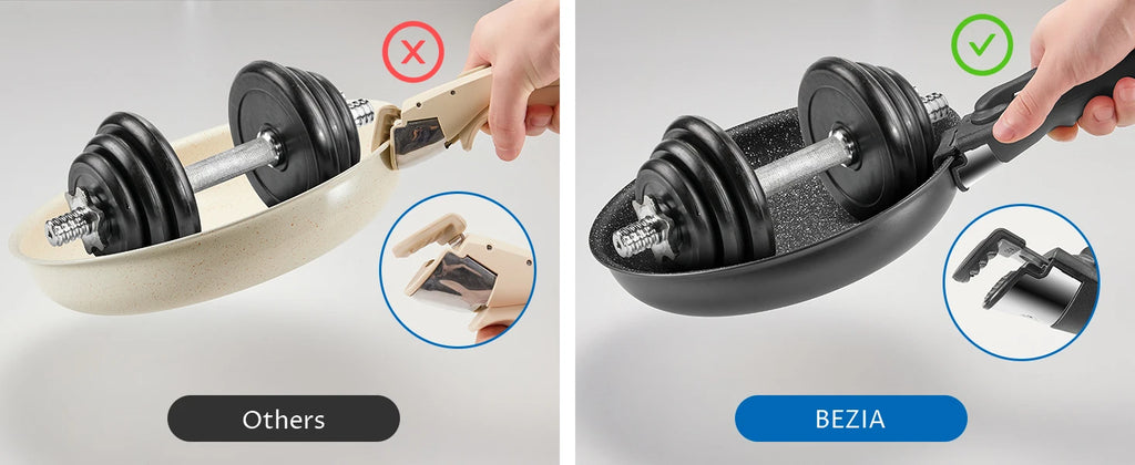 Induktionskochgeschirr-Set 10-teilig, antihaftbeschichtetes Töpfe- und Pfannenset mit abnehmbaren Griffen, für alle Kochfelder, stapelbares Design, Spülmaschine/