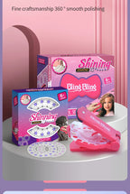 Magie Blingbling Mädchen Haar Diamant Bohrer Maschine DIY Pretend Play Werkzeug kinder Pädagogisches Spielzeug Kunststoff Diamant Aufkleber Ap...