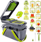 22-in-1 Gemüseschneider Set – Edelstahl, Hobel, Würfelschneider, Reibe, CE-zertifiziert