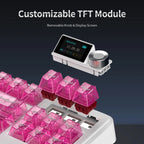 AJAZZ MK87 Drahtlose mechanische Tastatur 75 % Tri-Mode RGB PBT Tastenkappen Hot-Swap-Gaming-Tastaturdichtung 10000 mAh für Gamer PC/Mac