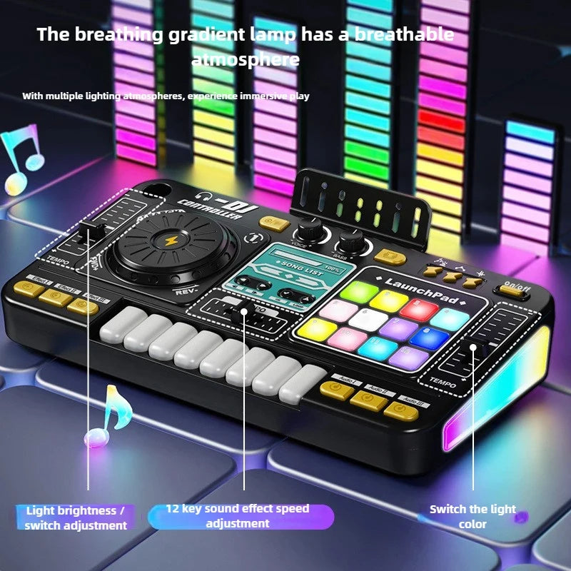 CONUSEA Kinder DJ-Mixer – Mikrofon, App-Steuerung, Klaviertastatur, 3–12 Jahre
