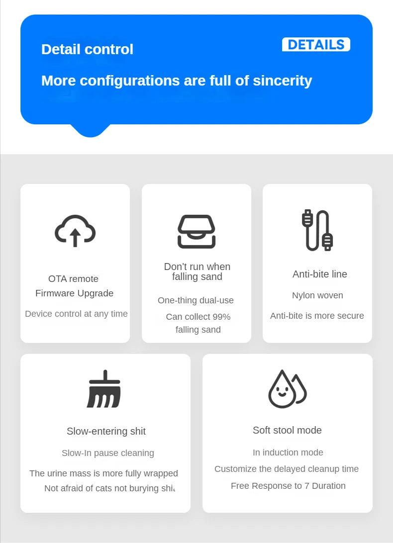 CATLINK Selbstreinigende Katzentoilette, automatische Toilette für Katzen, großer geschlossener Sandkasten, Katzenhaustier, intelligente Artikel, Arenero Gato Cerrado Katzentoilette