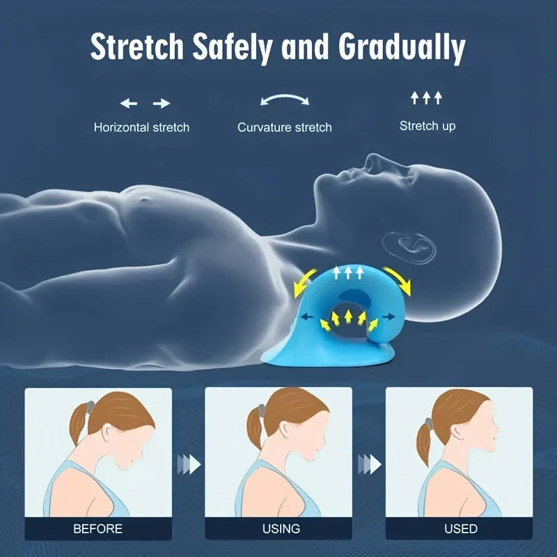 EVA Nacken- & Schulterentspanner – Chiropraktik-Nackenkissen, HWS-Strecker, Massagegerät, 3 Farben