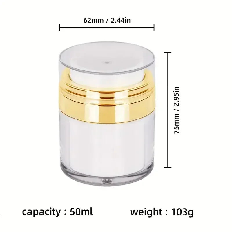 15/30/50ML Leere Airless Pumpe Jar Nachfüllbare Cremes Gele Lotionen Dispenser Creme Jar Vakuum Flasche Push-unten Pumpe Dispenser
