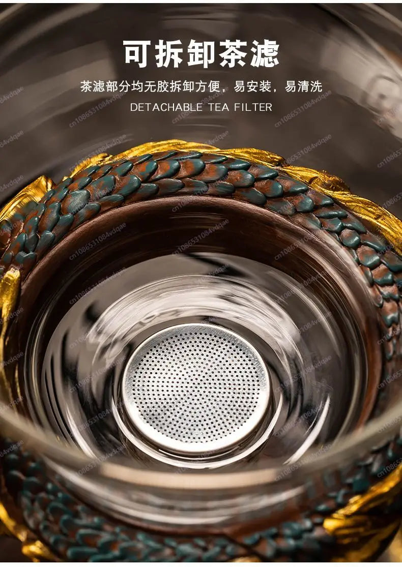 Neues automatisches Teeservice aus Glas, faule Teekanne für den Haushalt, Kung-Fu-Teetasse, Artefakt zum Aufbrühen von Bürotees