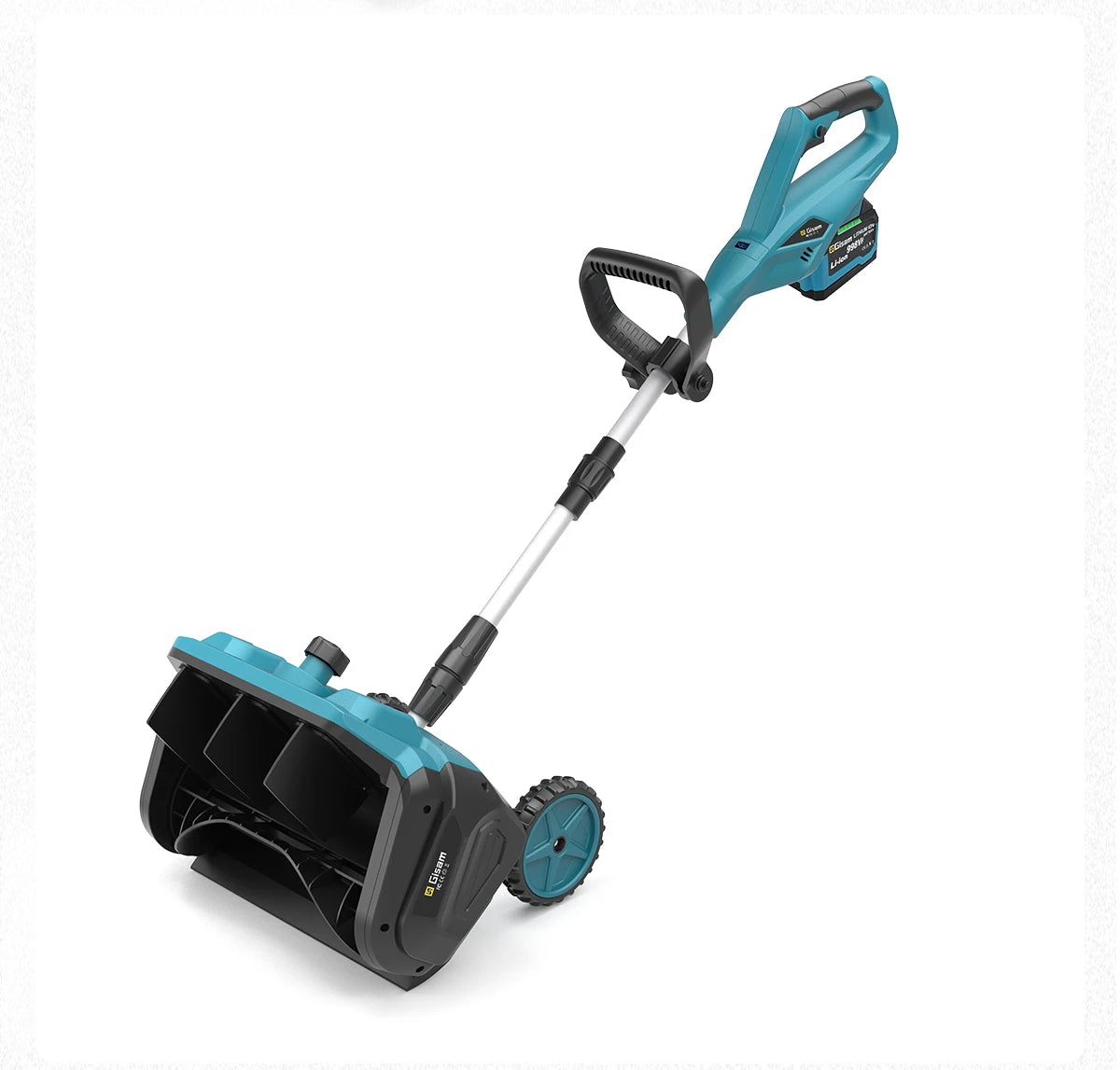 Gisam Akku-Schneepflug, bürstenlos, 33 cm Arbeitsbreite, kabellos, für Straßen und Höfe, kompatibel mit Makita 18V Akkus