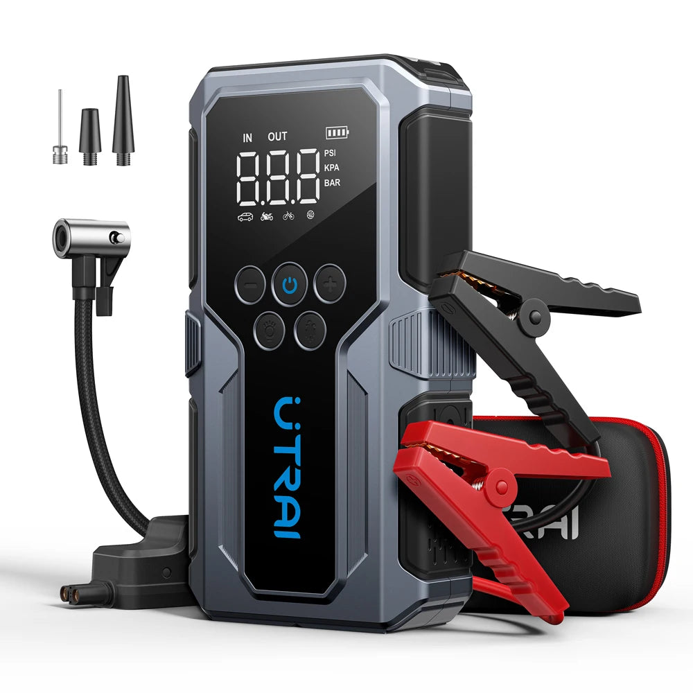 UTRAI 1500A Auto Starthilfe Power Bank Tragbare 150PSI Luftpumpe Auto Batterie Notfall Booster Start Gerät Auto Starter 2024