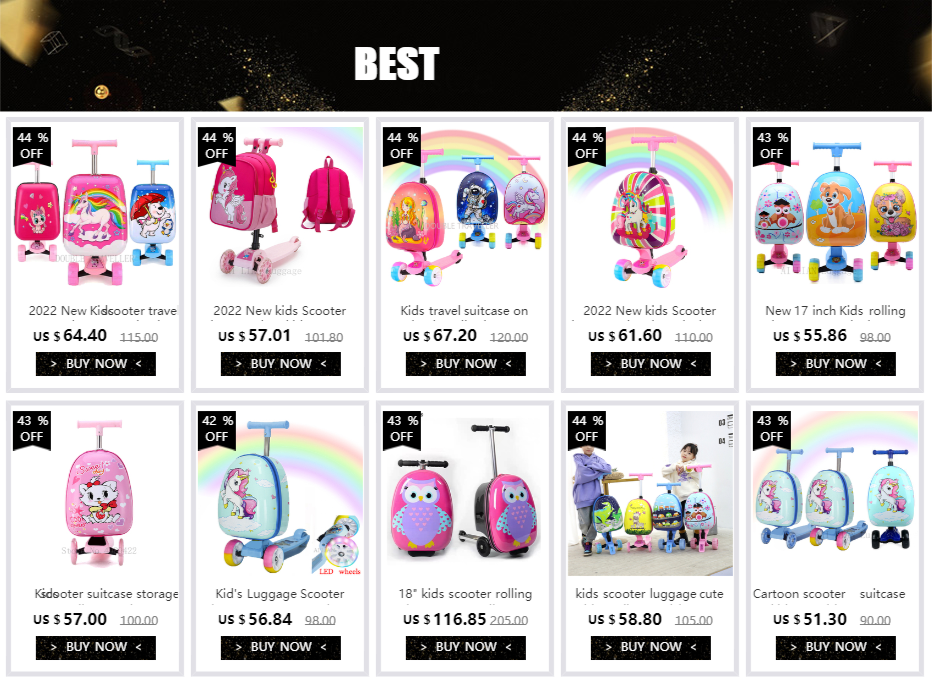 Niedlicher Cartoon-Kinderroller-Koffer auf Rädern