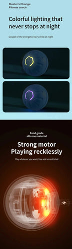 Intelligenter Hundespielzeugball, elektronisch, interaktiv, Haustierspielzeug, beweglicher Ball, USB, automatisch bewegend, springend, für Welpen, Weihnachtsgeschenk, Katzenprodukt