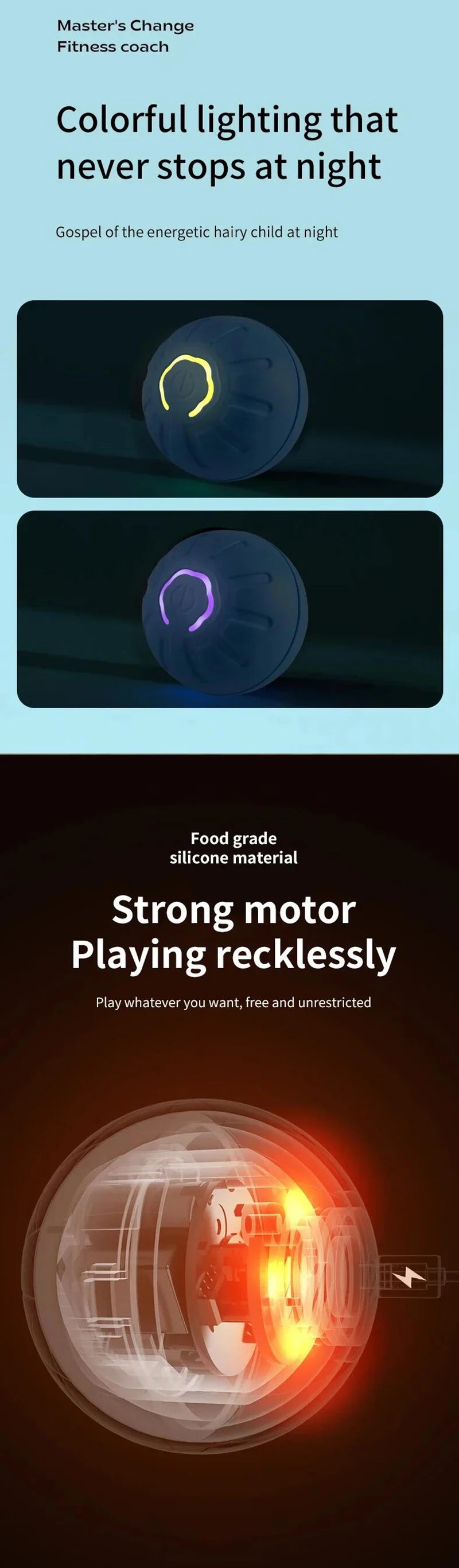 Intelligenter Hundespielzeugball, elektronisch, interaktiv, Haustierspielzeug, beweglicher Ball, USB, automatisch bewegend, springend, für Welpen, Weihnachtsgeschenk, Katzenprodukt