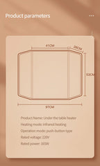 Tragbare Raumheizungen, faltbare Fußwärmer für Büros und Häuser, Tischbeine und Füße, mit Thermostat und Timer