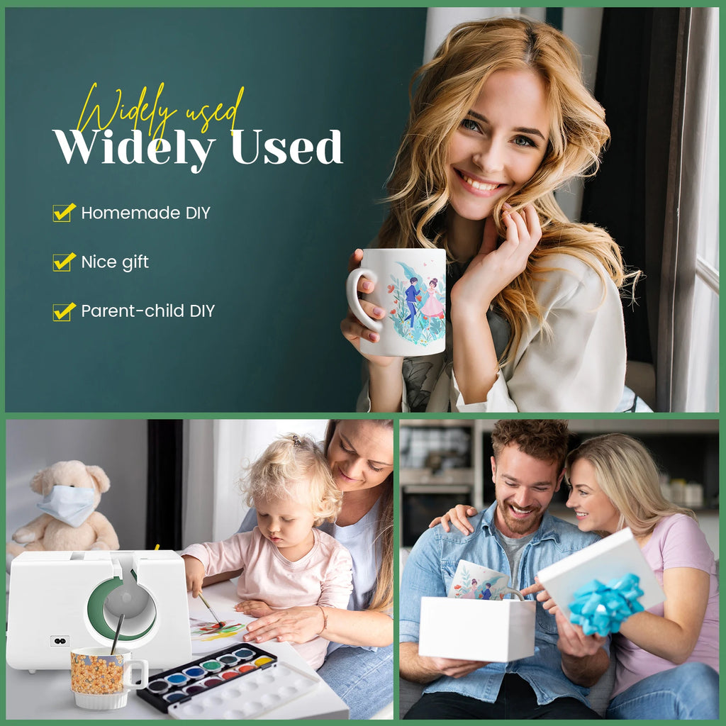 Automatische Tassenpresse, 10–11 Unzen, Transfersublimation, tragbare Tassenpresse, One-Touch-Taste als Geschenk für Geburtstage